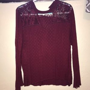 Maroon top